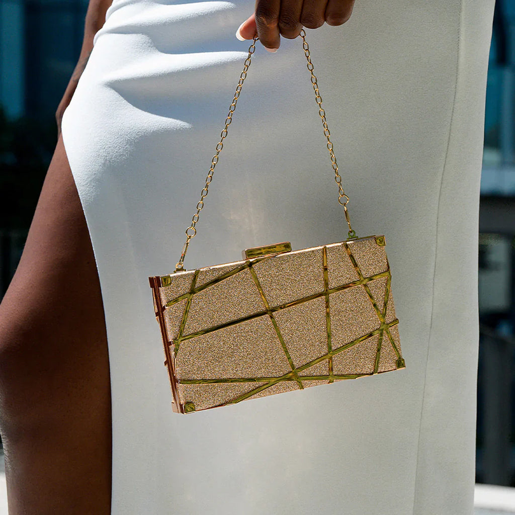 Vioraia Geometric Clutch Bag