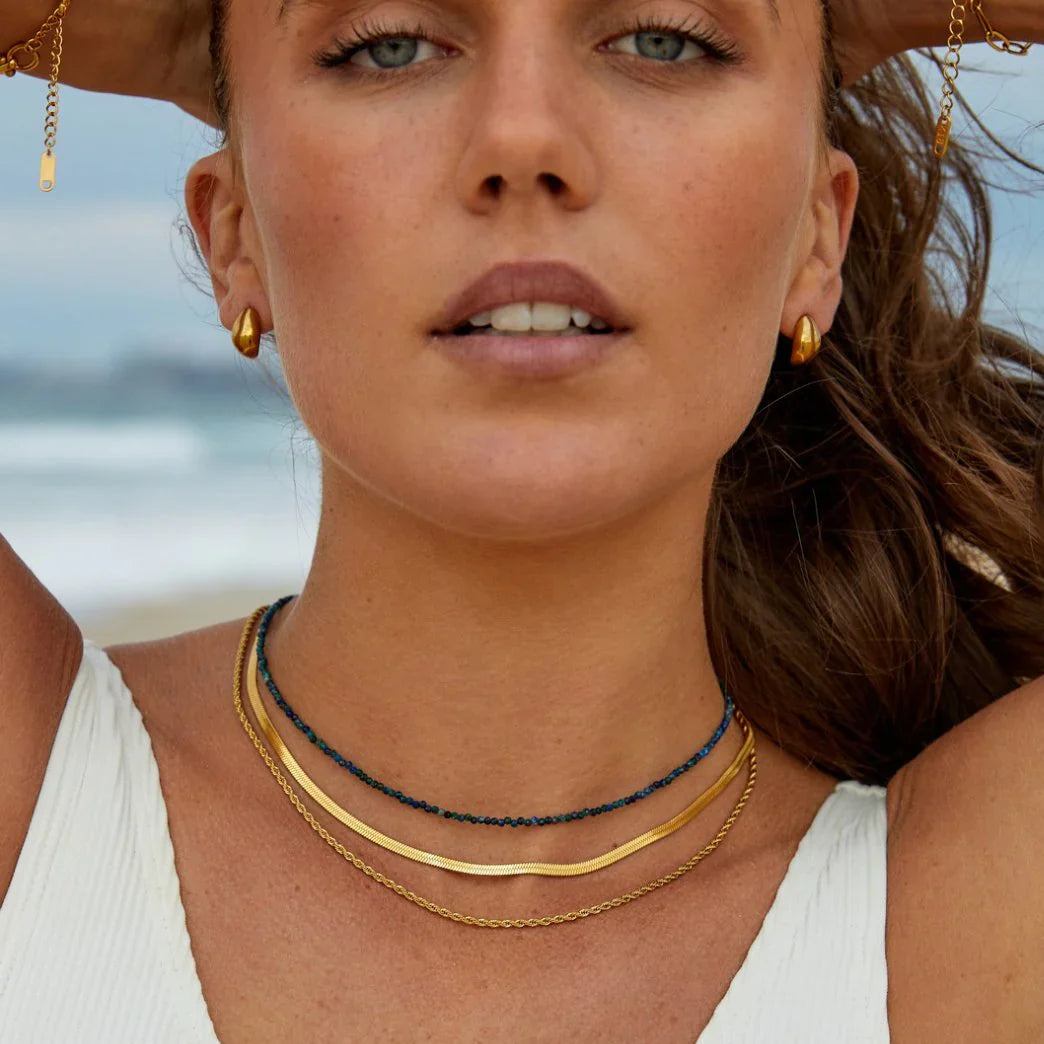 Vioraia Lapis Lazuli Beaded Stone Necklace