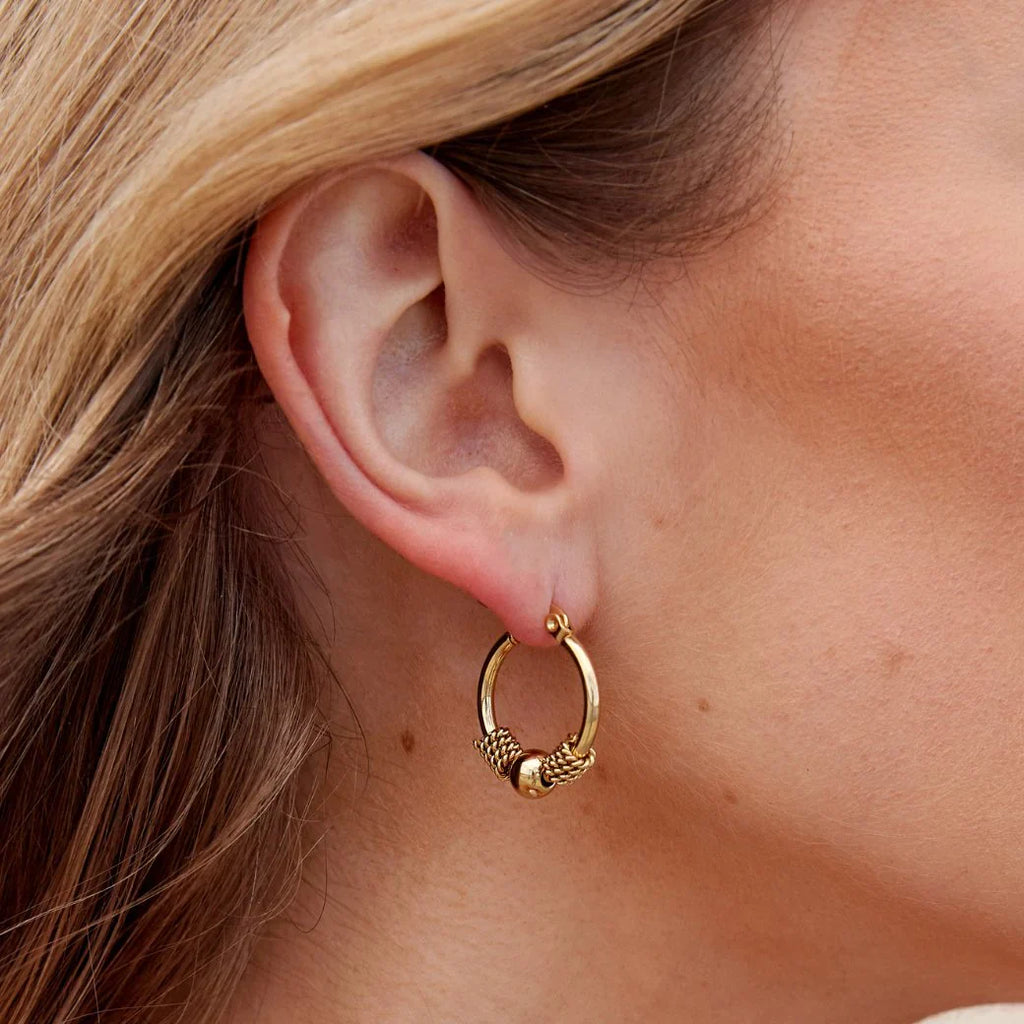 Vioraia Selena Gold Hoop Earrings
