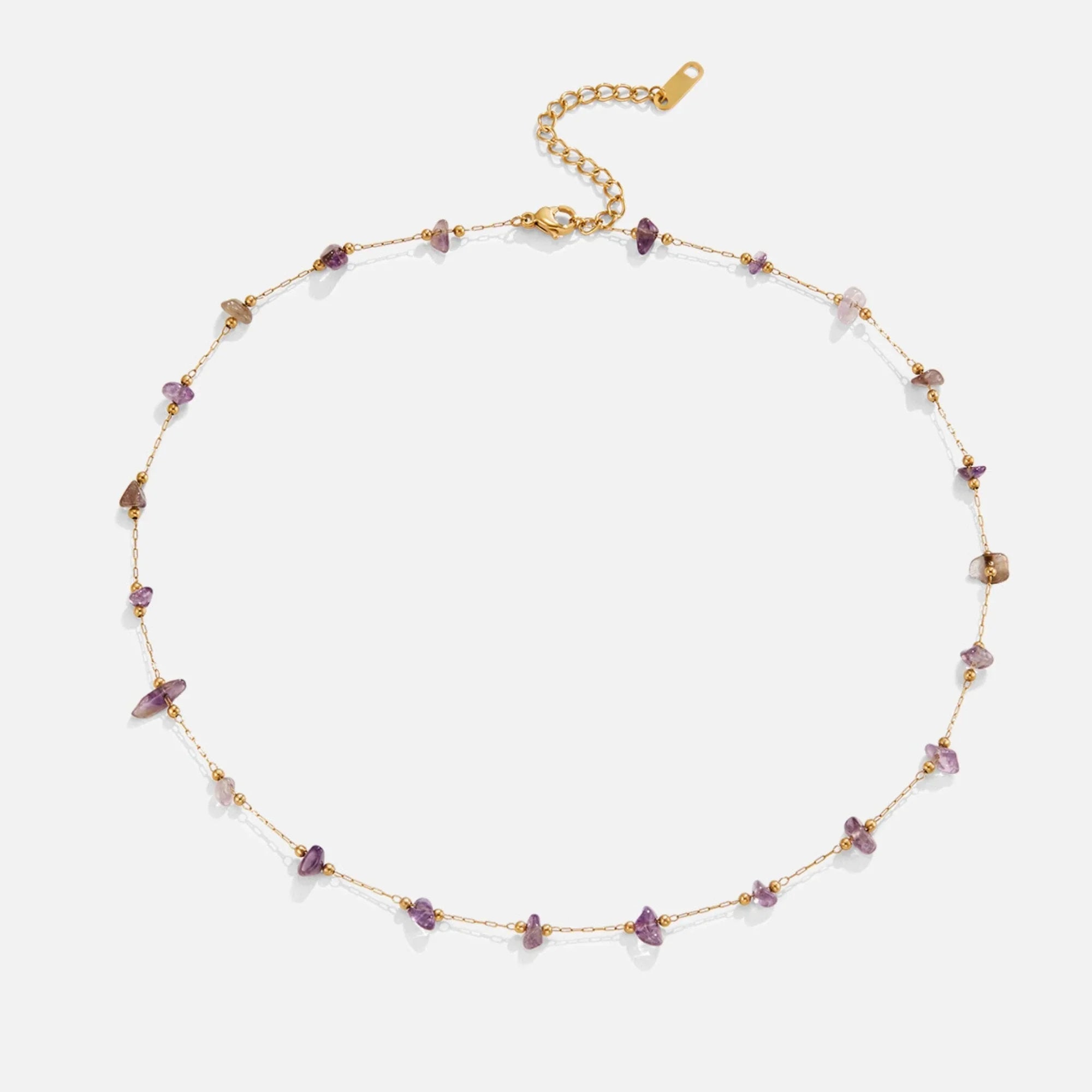 Vioraia Amethyst Crystal Bead Necklace