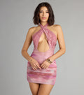 Crush Hour Lace Crossover Mini Dress