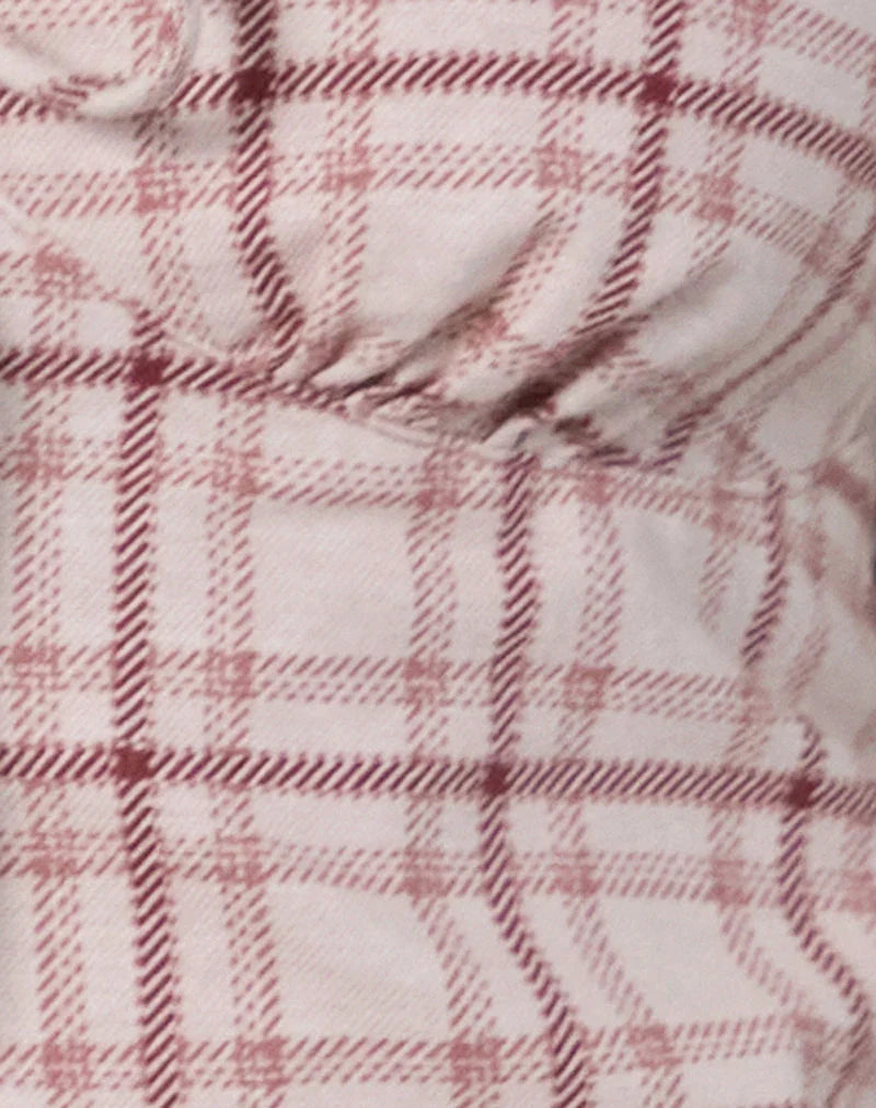 Asatari Mini Dress in Basic Tartan Pink