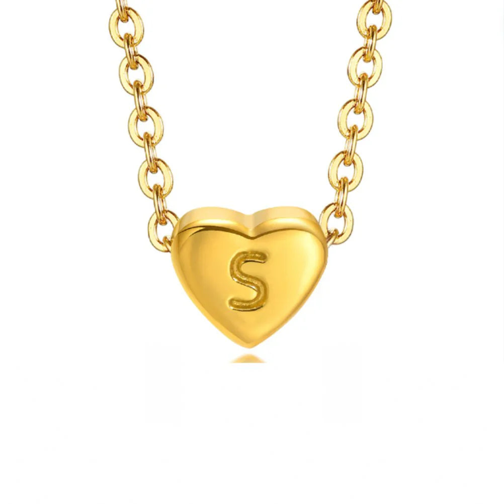 Vioraia Letter Heart Necklace