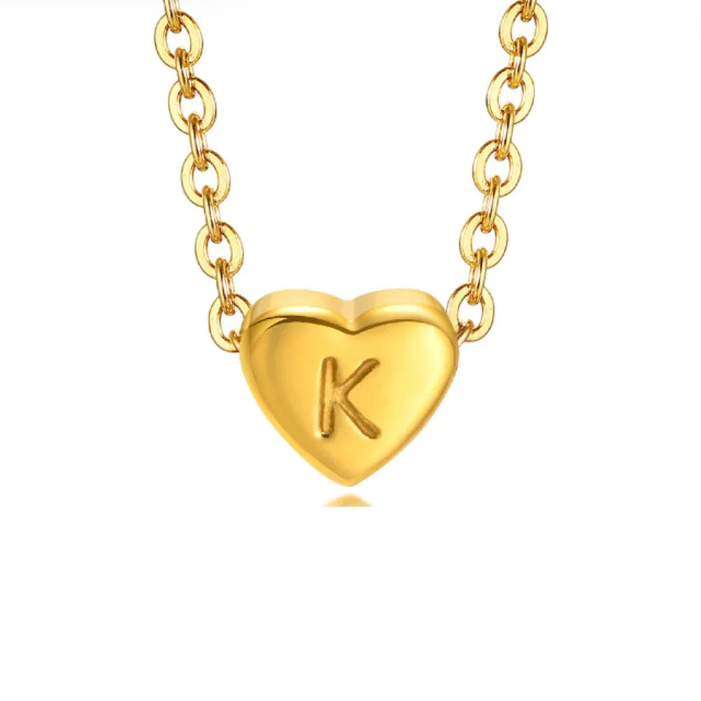Vioraia Letter Heart Necklace