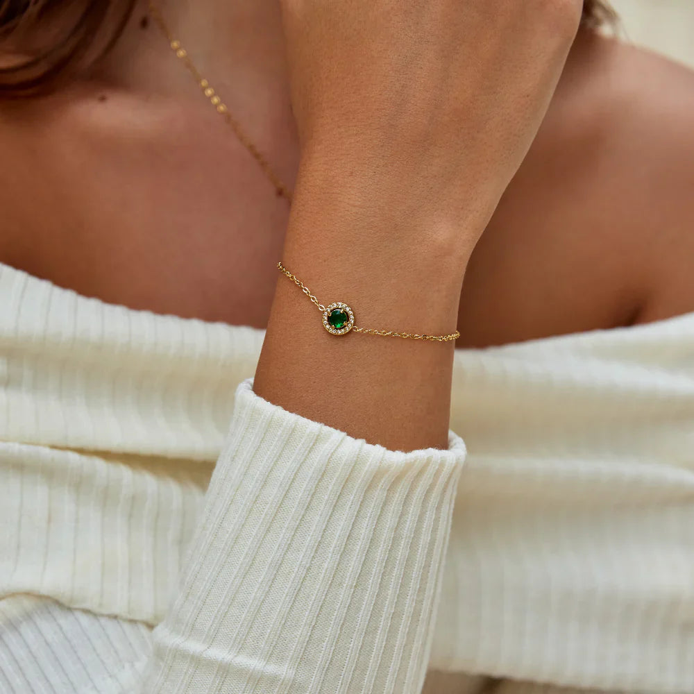 Vioraia Green Emerald Crystal Bracelet
