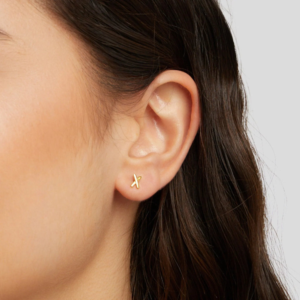 Vioraia Graffiti X Stud Earrings