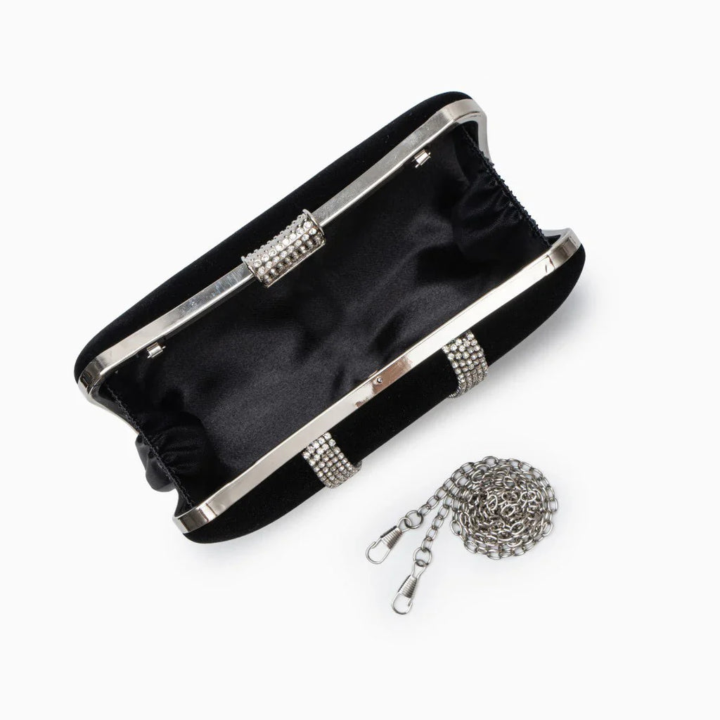 Vioraia (CS) Velvet Sparkles Clutch Bag