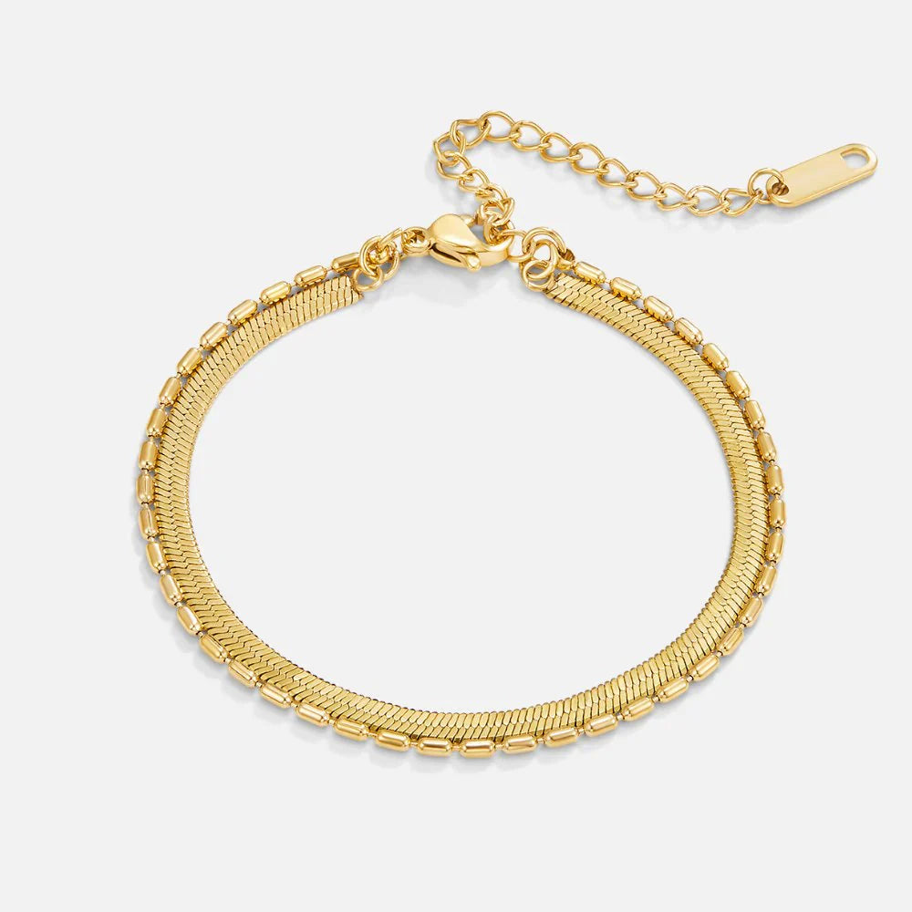 Vioraia Selene Snake & Bead Chain Bracelet