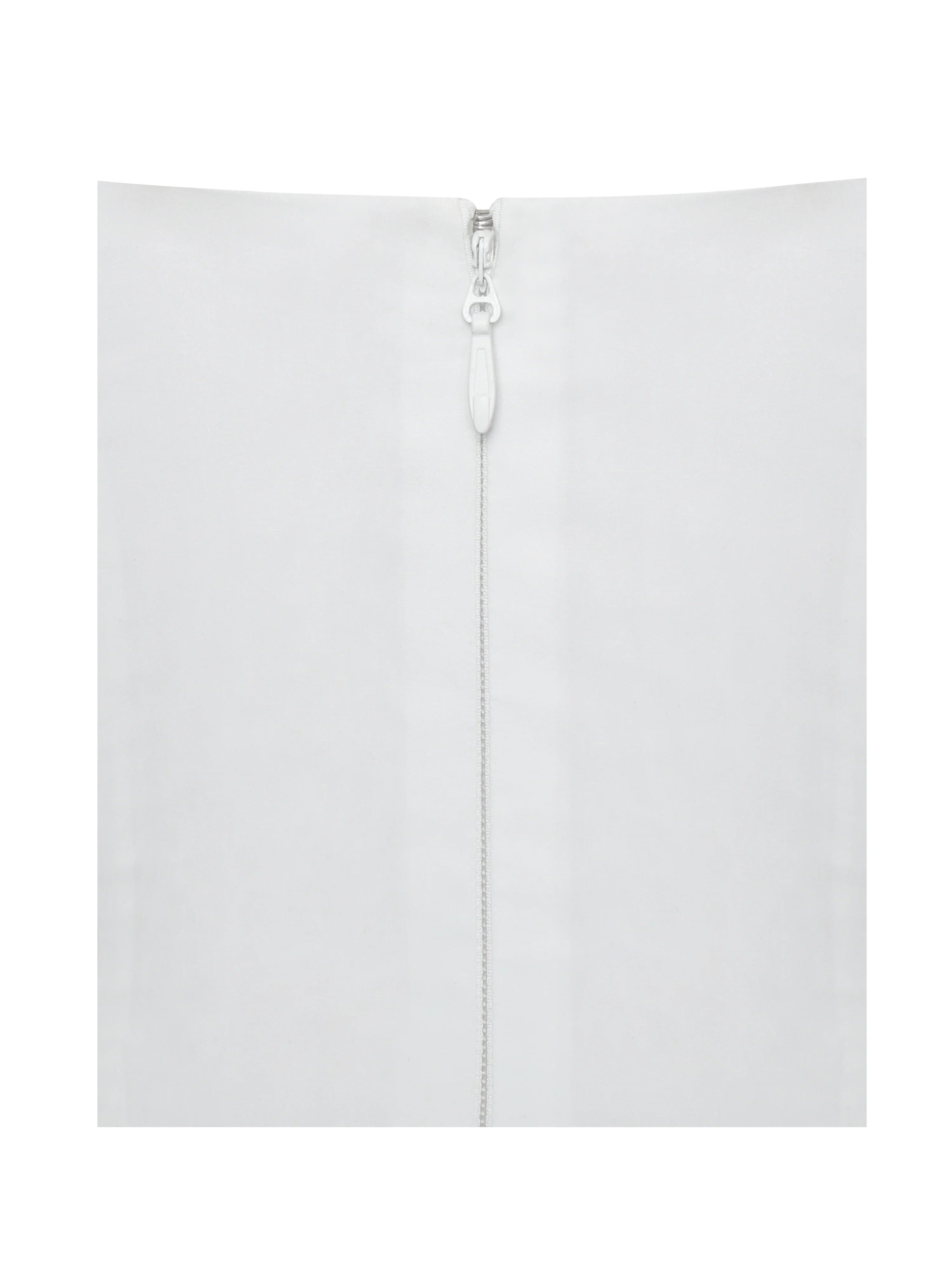 Corinne White Poplin Flared Maxi Dress with Removable Bow