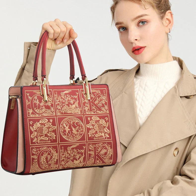Vioraia Havilah Embroidery Medium Tote Bag
