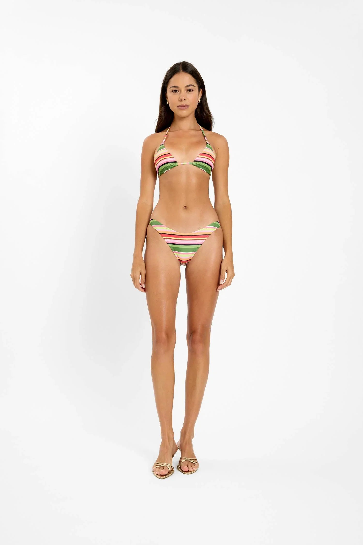 Classic Swim Bottom | Emerald Stripe