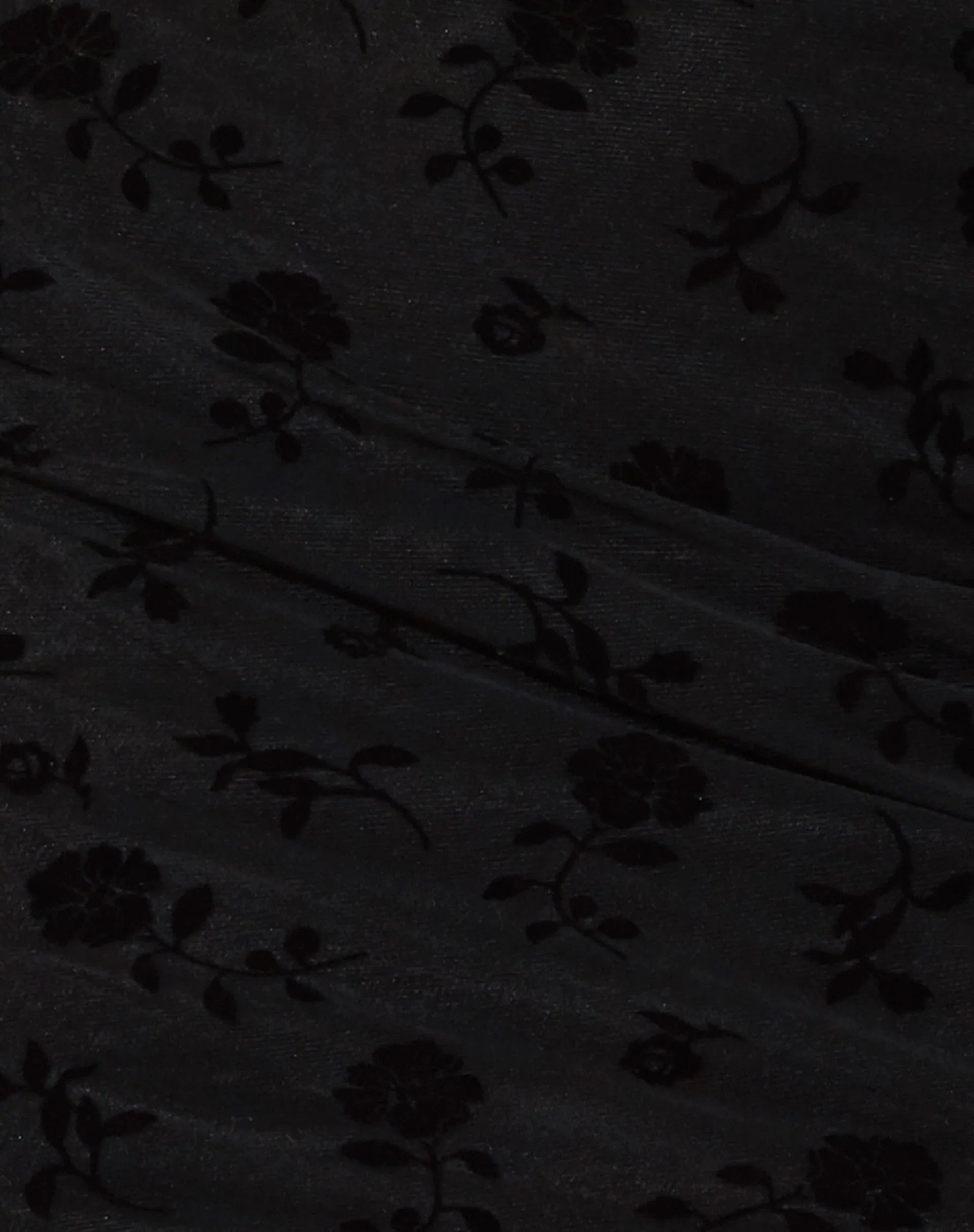 Yala Mini Dress in Black Floral Flock