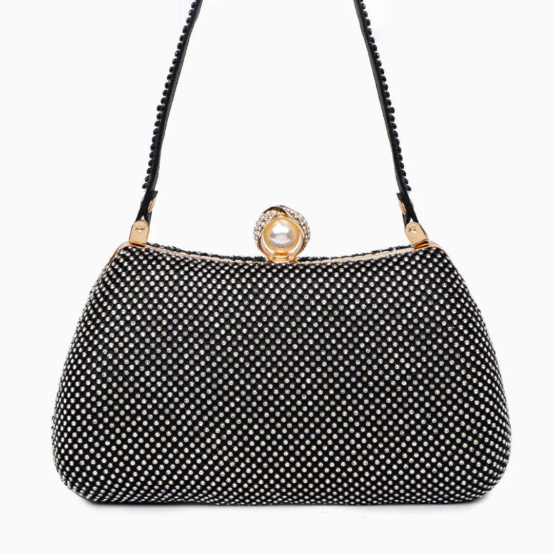 Vioraia Vintage Rhinestones Glitter Handbag