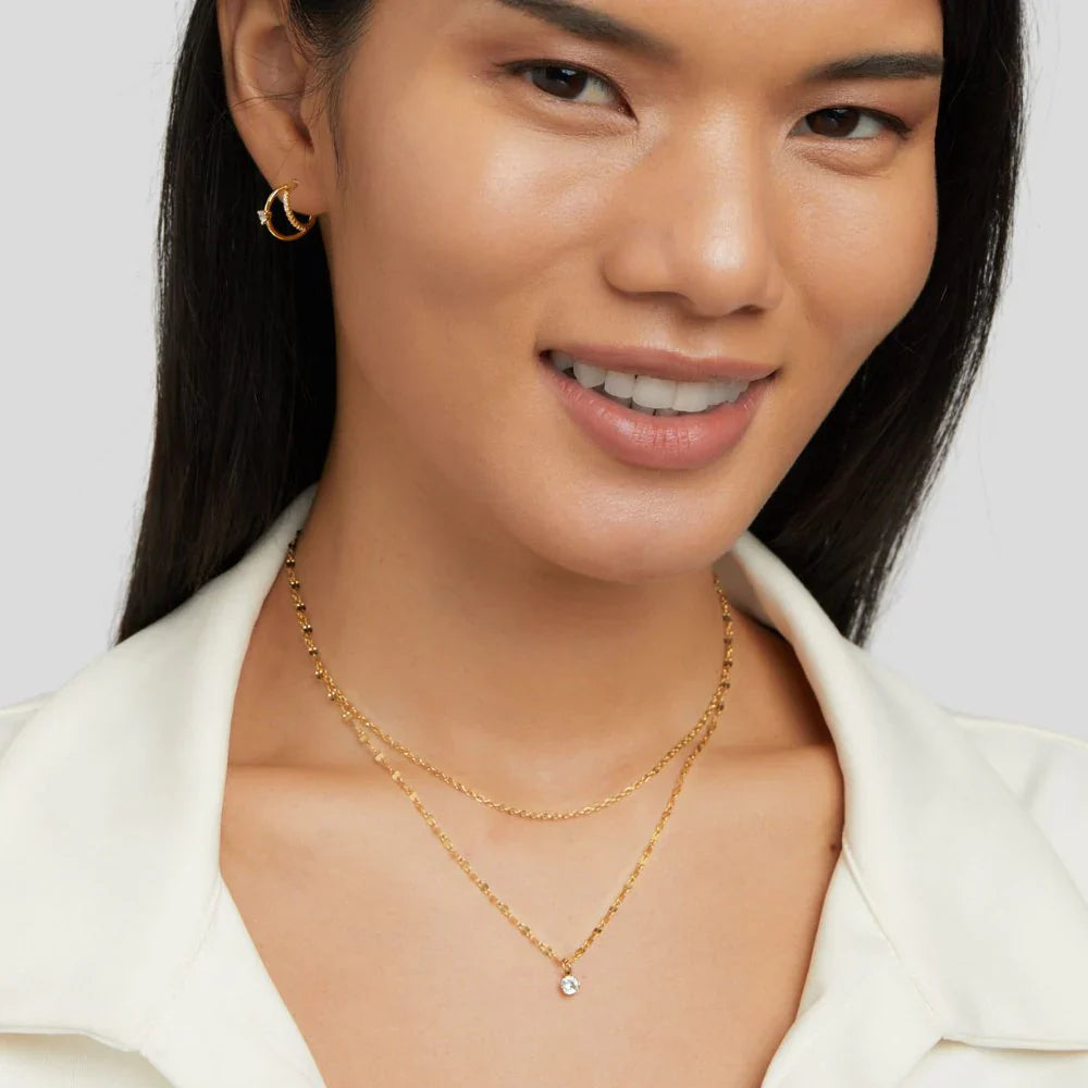 Vioraia Piya Crystal Layered Necklace