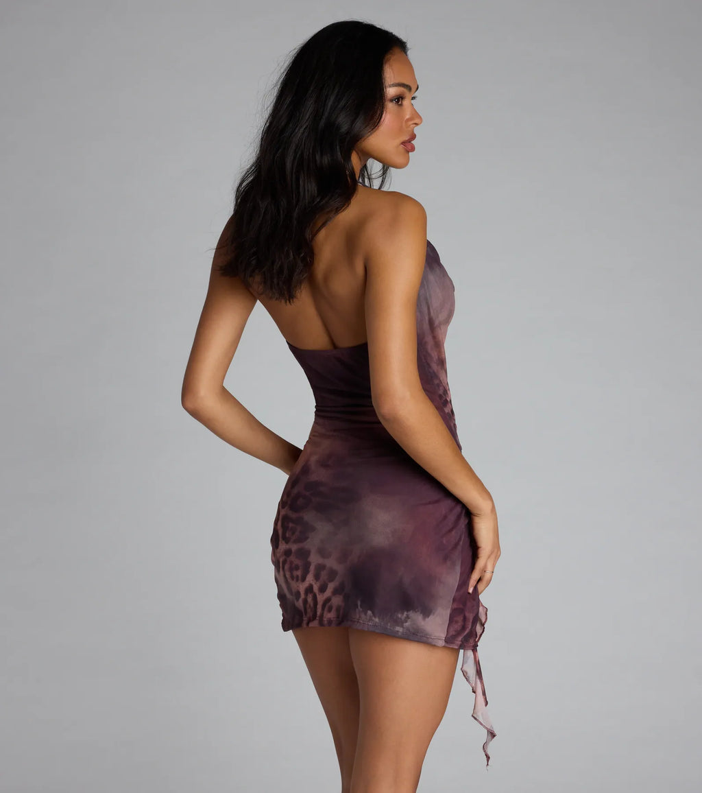 Wild Intentions Cutout Mesh Mini Dress