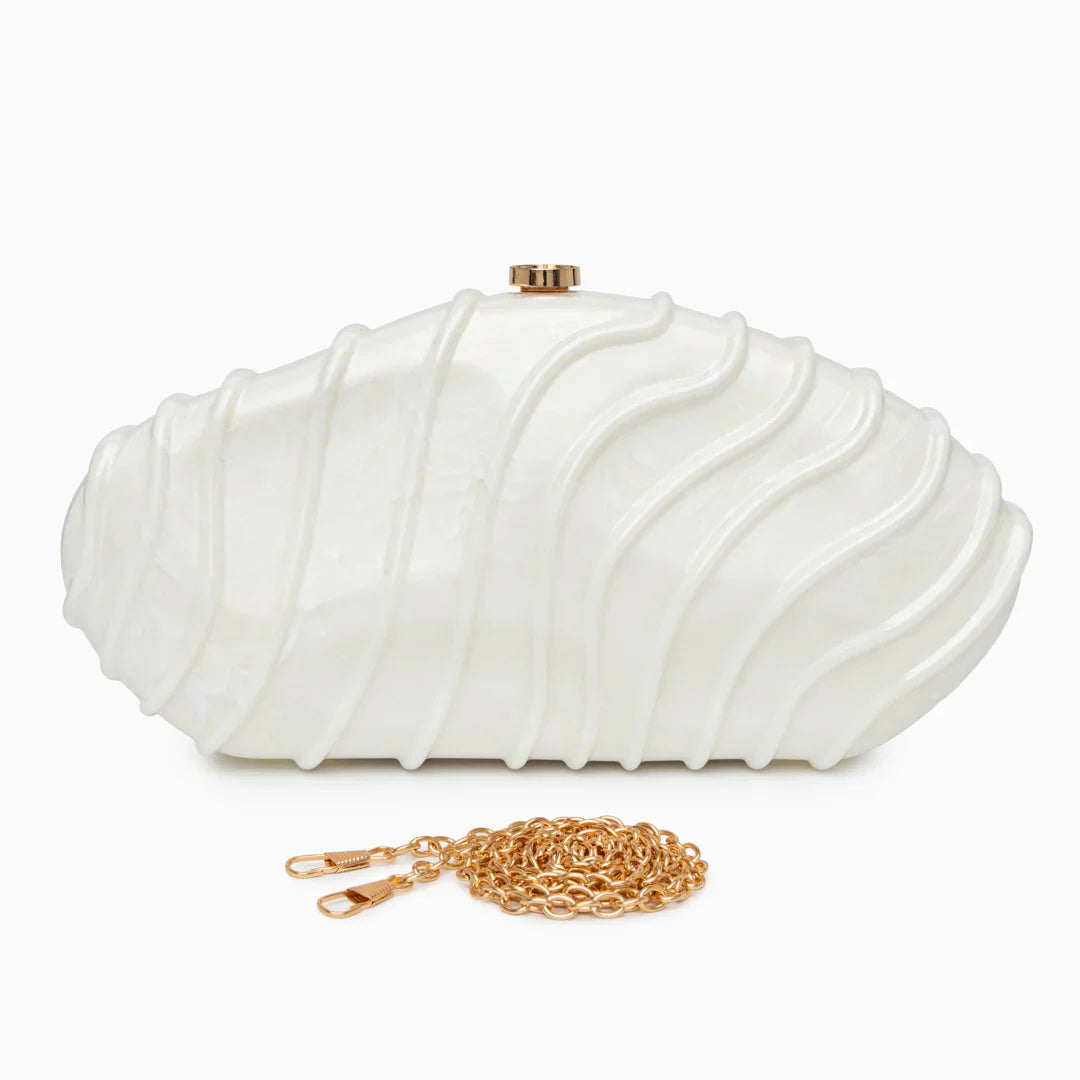 Vioraia Ravyn Shell Clutch Bag