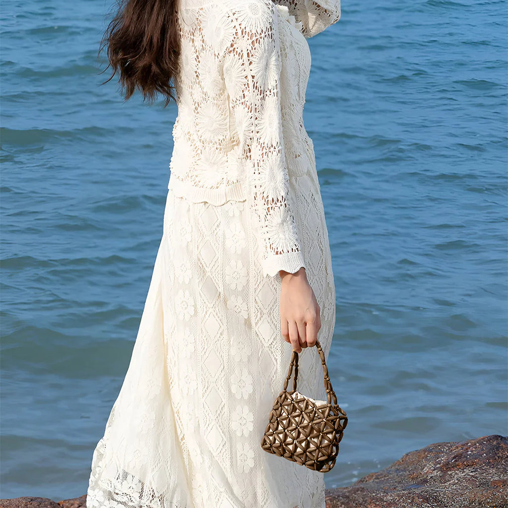 Vioraia Campbell Woven Handbag