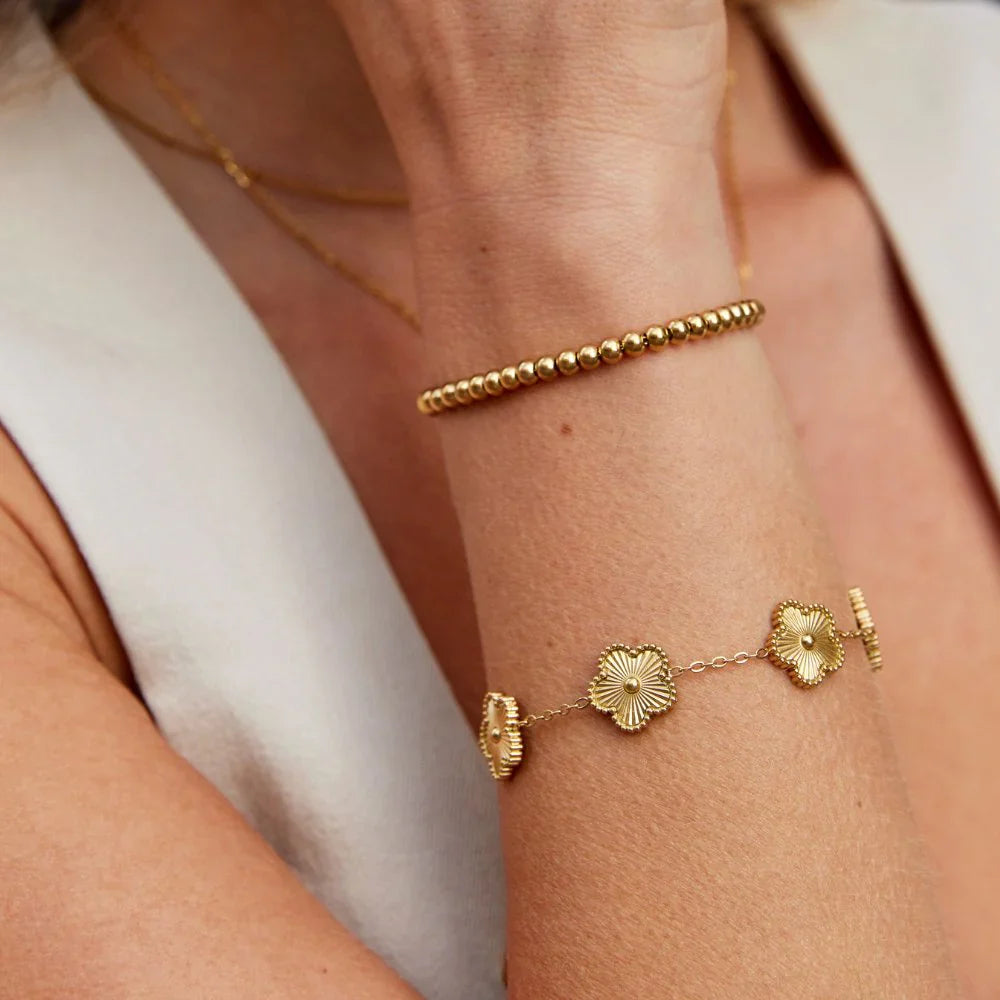 Vioraia Niloya Beaded Gold Bracelet