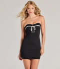 Sealed With Charm Ponte Mini Dress