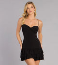 All Eyes Here Ruffle Mini Dress