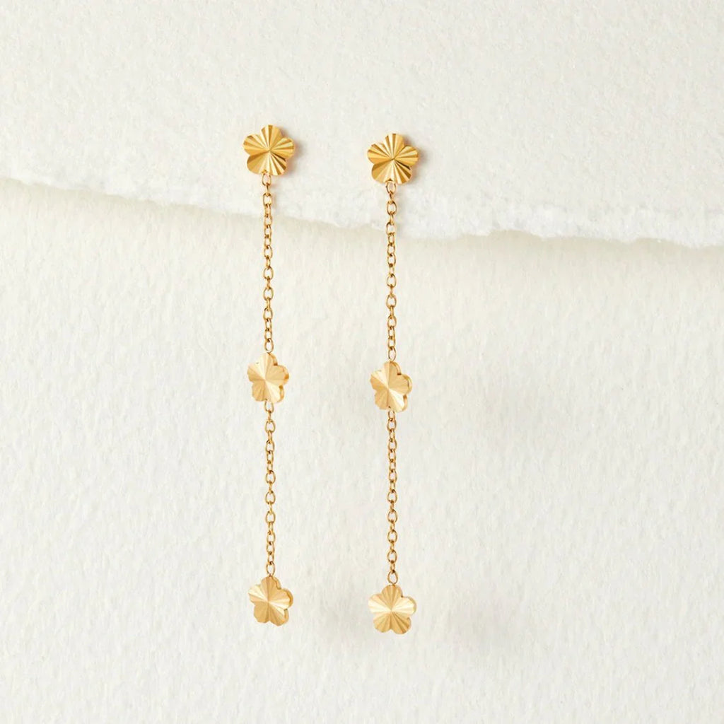 Vioraia Flower Power Petal Drop Earrings