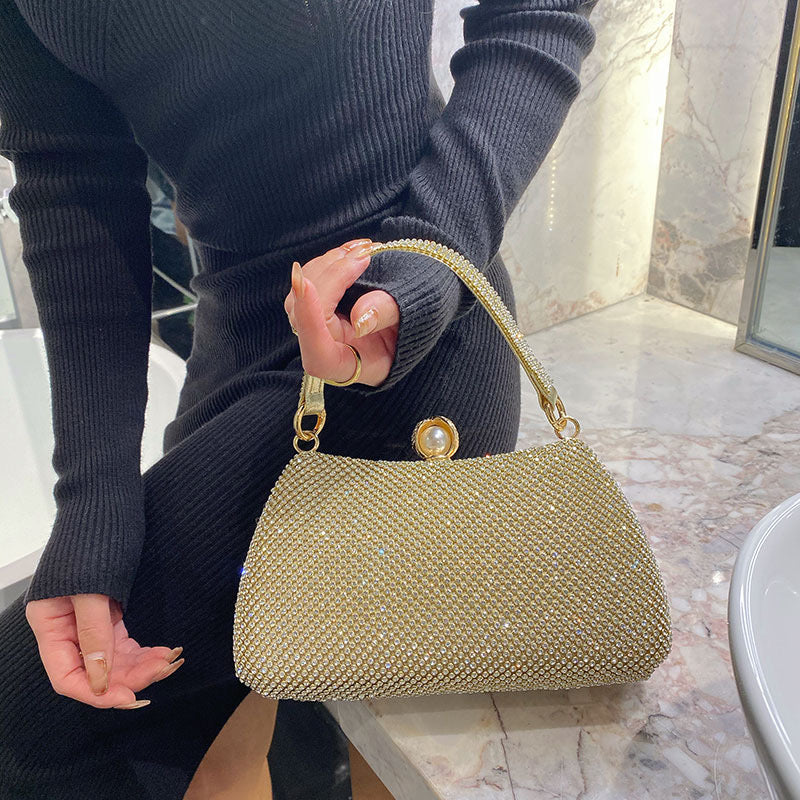 Vioraia Vintage Rhinestones Glitter Handbag