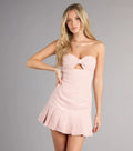 Sweet Like Sequin Tweed Strapless Mini Dress