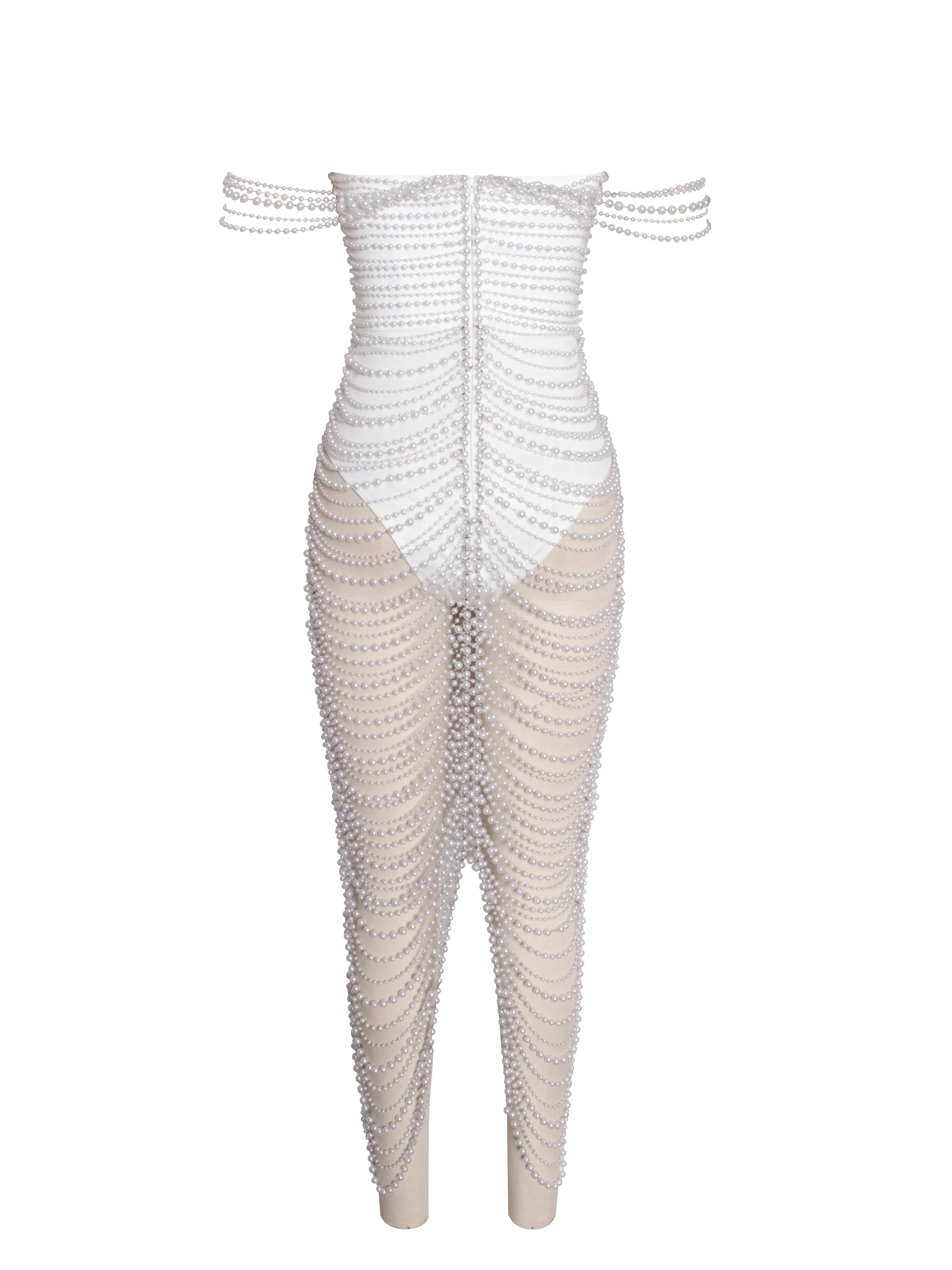 The Birth of Venus Pearl Handmade Crochet Gown
