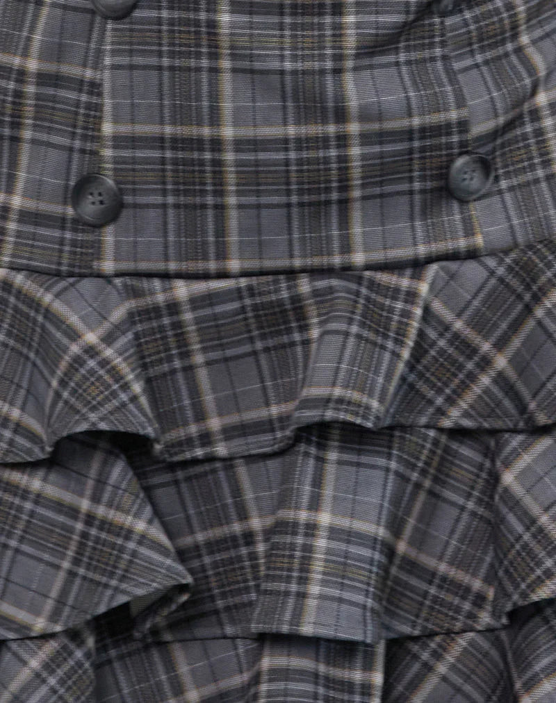 Pramila Mini Dress in Check Tailoring Grey