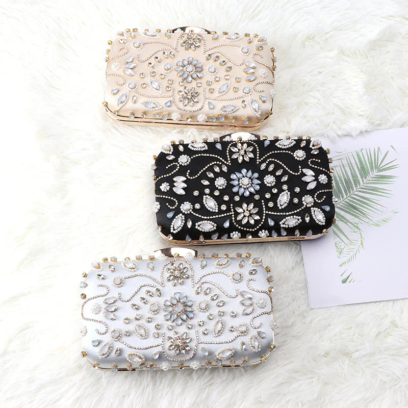 Vioraia Braelyn Bead Embroidered Clutch Bag