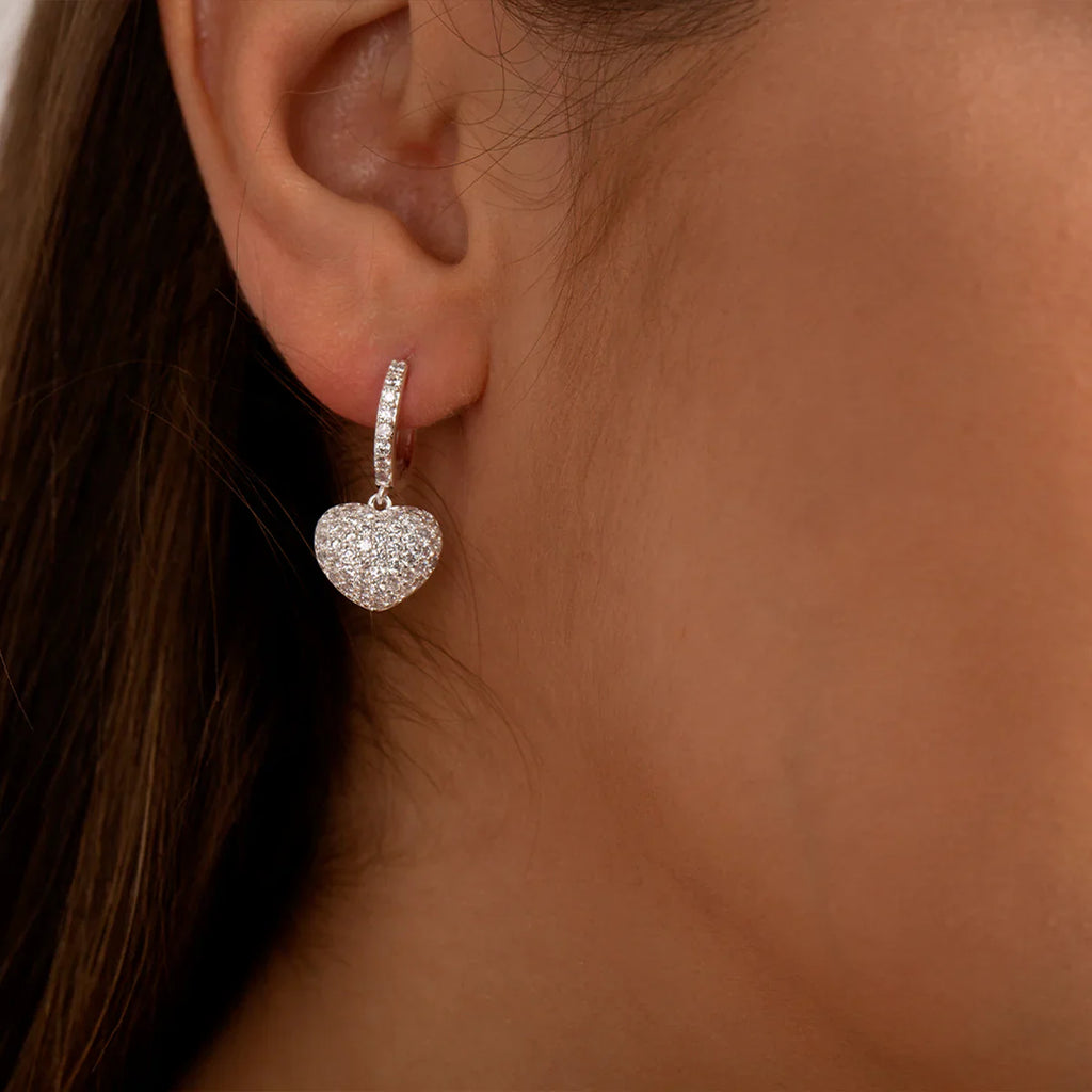 Vioraia The Hills Heart Pendant Earrings