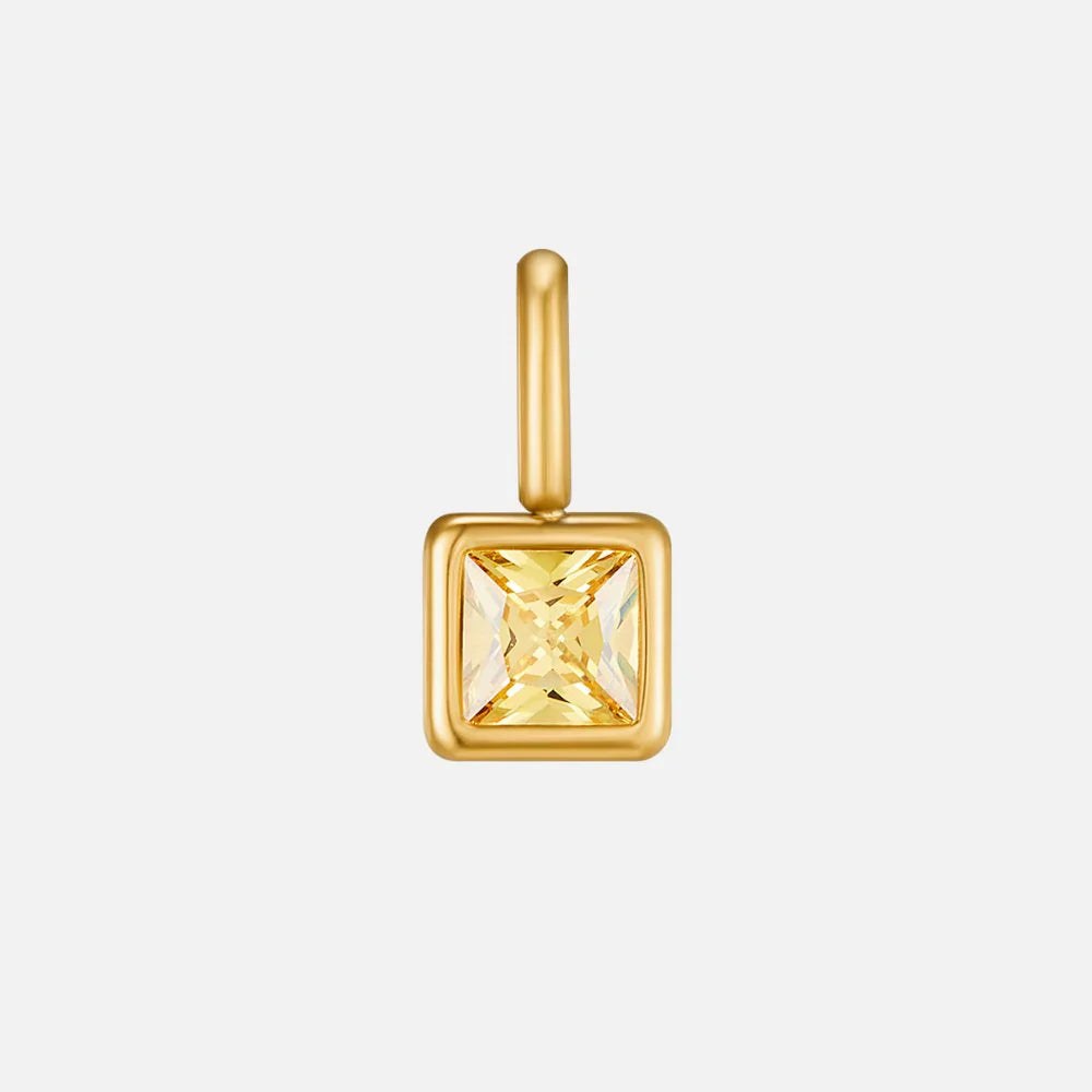 Vioraia Square Pendant Birthstone Necklace