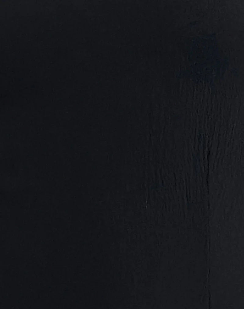 Samiya Mini Dress in Crinkle Black