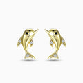 Vioraia Golden Dolphin Earrings