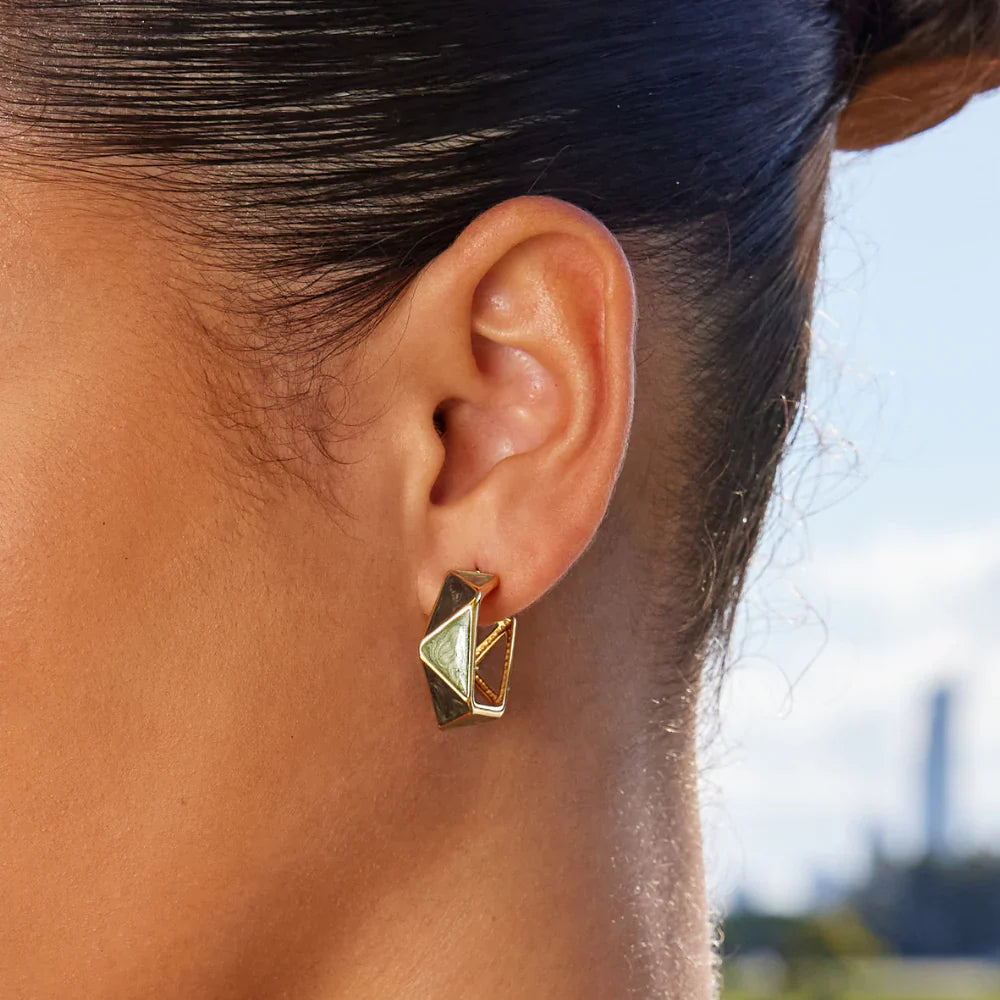 Vioraia Green Atlantis Hoop Earrings