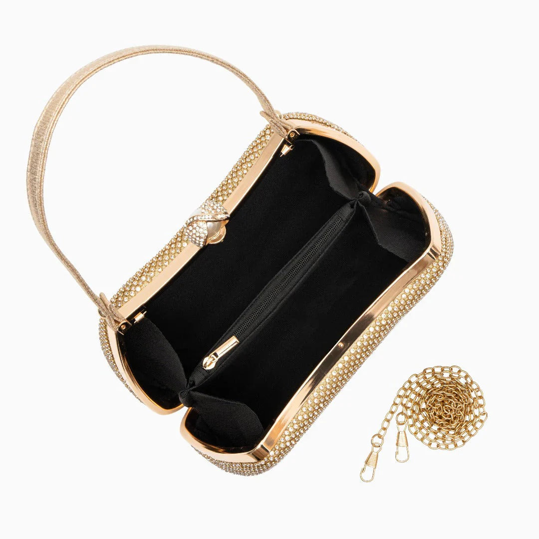 Vioraia Vintage Rhinestones Glitter Handbag