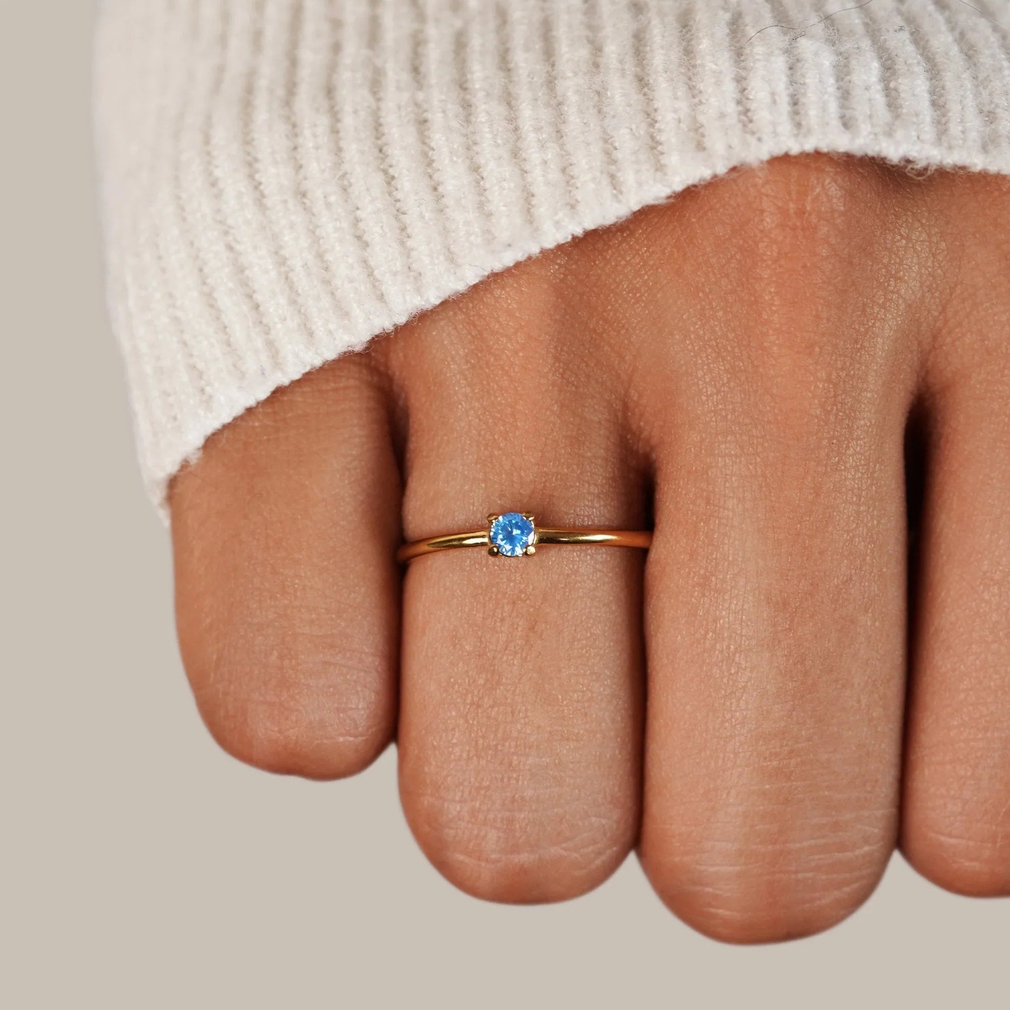 Vioraia Birthstone 18K Gold Rings