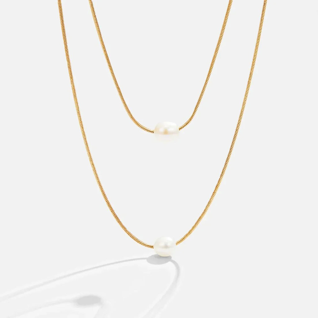 Vioraia Layered Freshwater Pearl Necklace