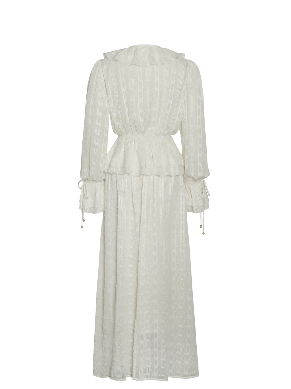 Safiya Jacquard Chiffon Long Sleeve Maxi Dress