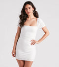 Sunny Moves Eyelet Lace Mini Dress