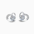 Vioraia Sparkling Love Stud Earrings