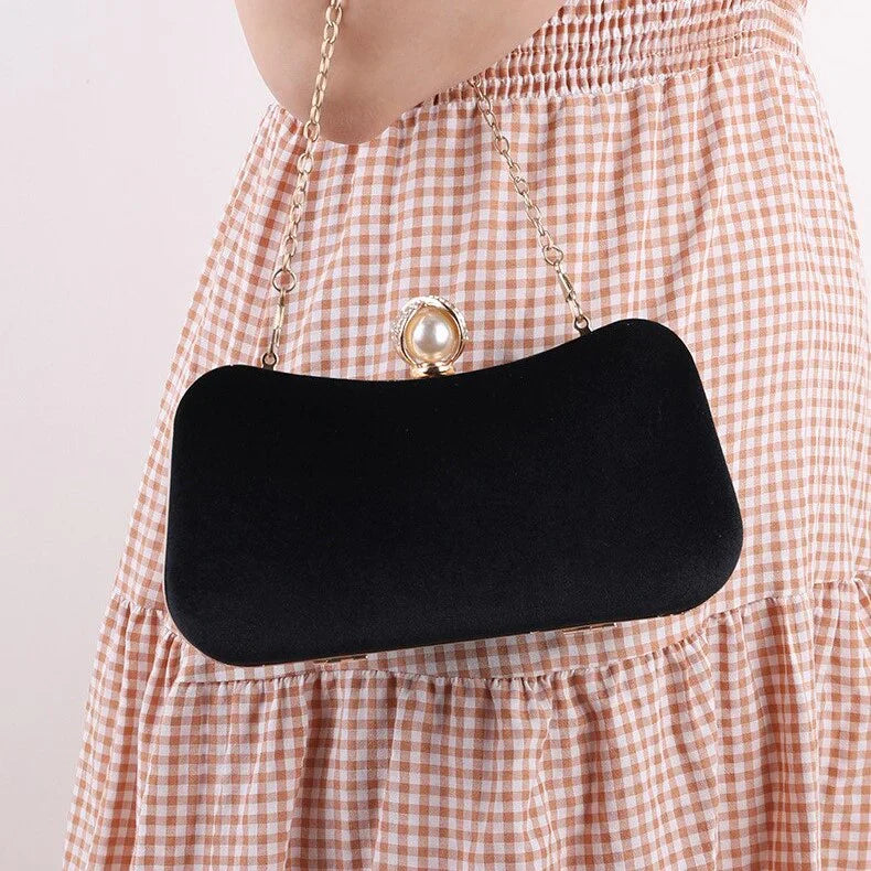Vioraia Megan Velvet Clutch Bag