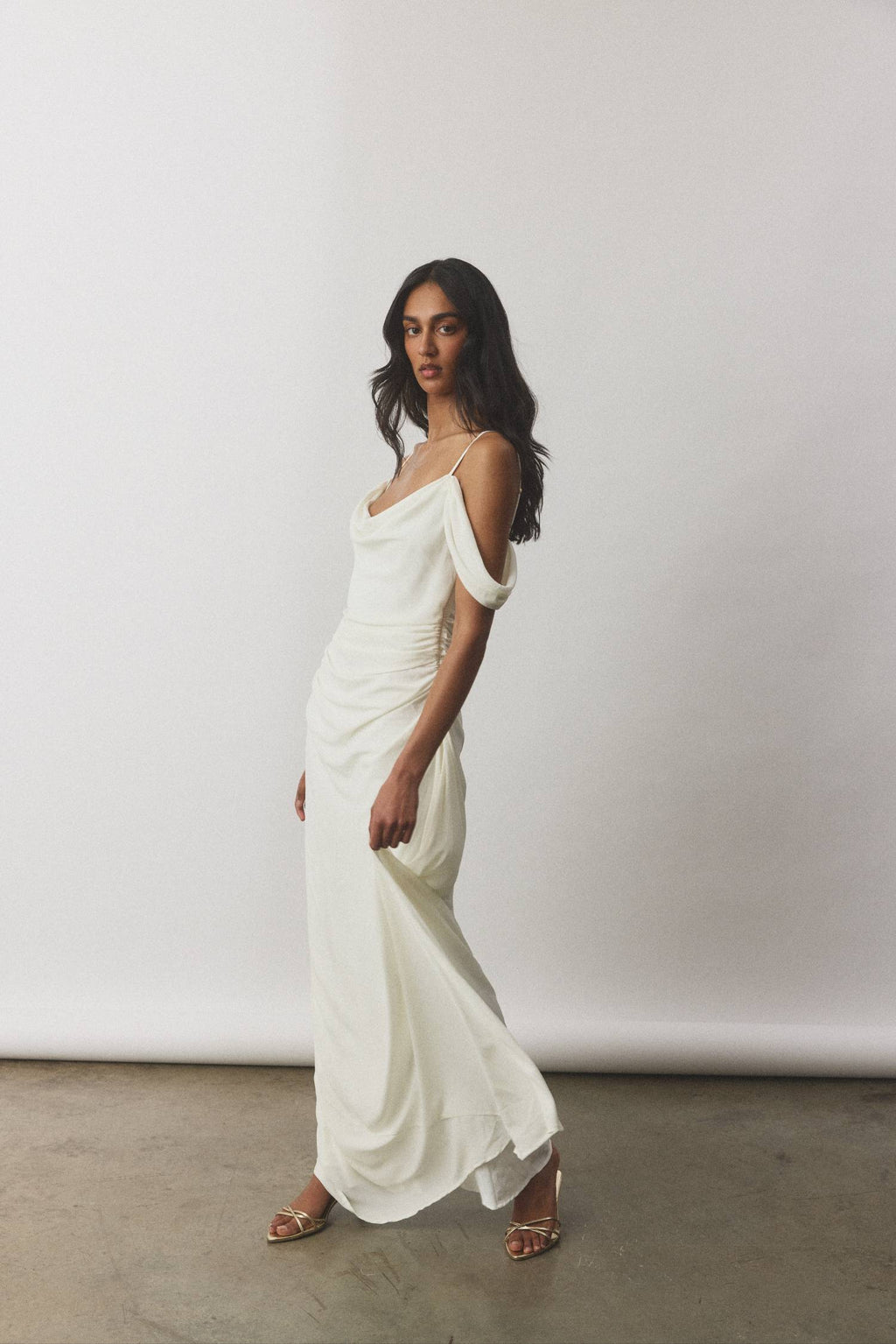 Draped Gown | White