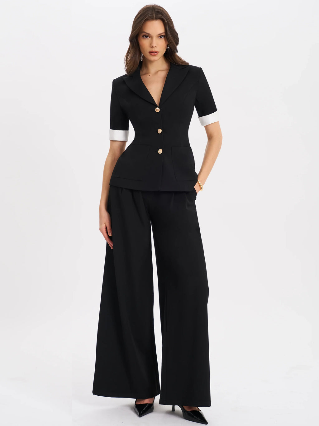 Aleena Short Sleeve Business Casual Blazer