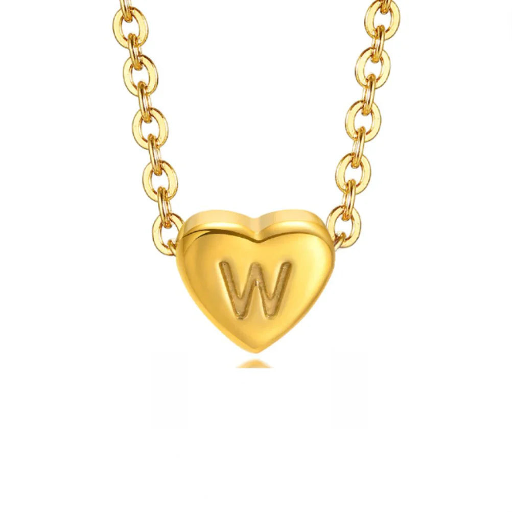Vioraia Letter Heart Necklace