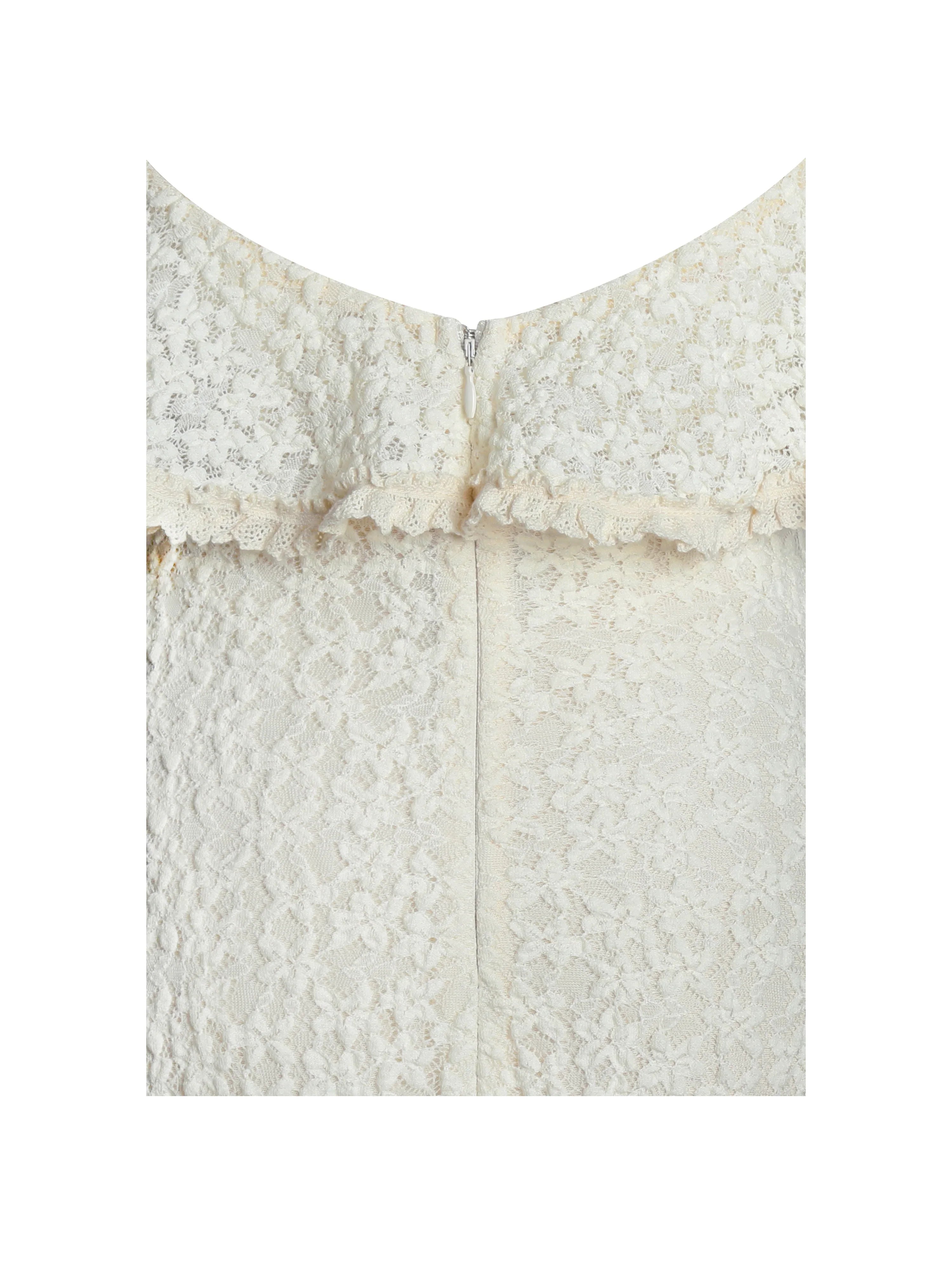 Idra Lace Trim Sleeveless Crochet Midi Trailing Dress
