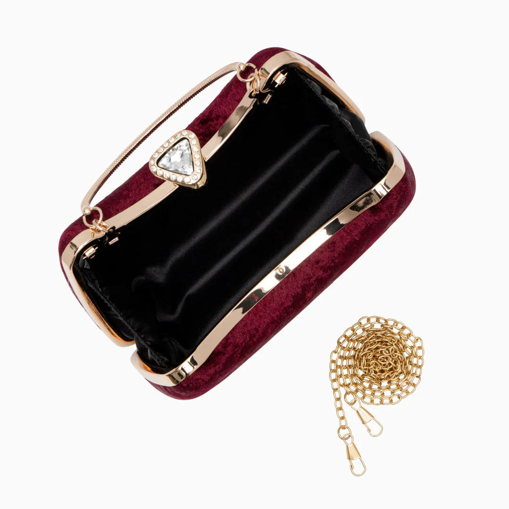 Vioraia (CS) Velvet Flask Clutch Bag