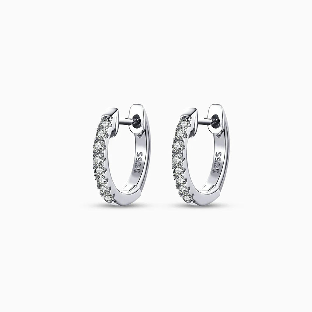 Vioraia Sparkling Huggie Earrings