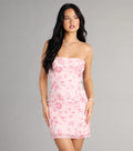 Blush Bloom Floral Sequin Mini Dress