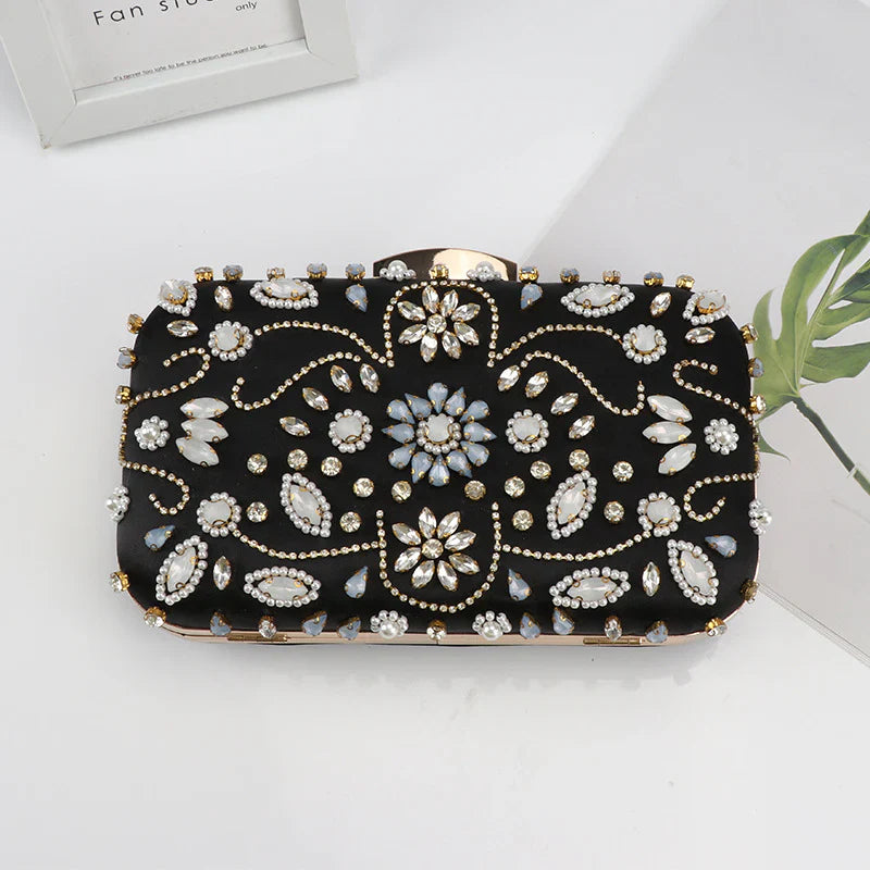 Vioraia Braelyn Bead Embroidered Clutch Bag